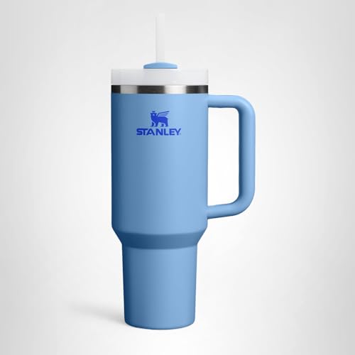 STANLEY Quencher H2.0 Tumbler with Handle and Straw 20 oz | Flowstate 3-Position Lid | Cup Holder Compatible for Travel | Insulated Stainless Steel Cup | BPA-Free | Blue Sky