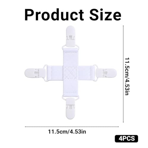 Bed Sheet Detangler Clips for Washer and Dryer - Set of 4