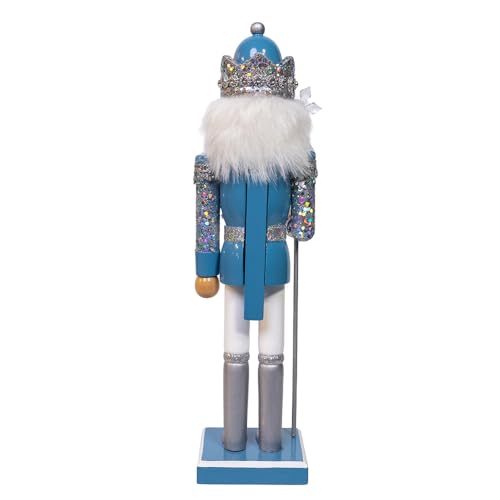 Decorative Blue & Platinum Nutcracker - 15 Inch Holiday Centerpiece
