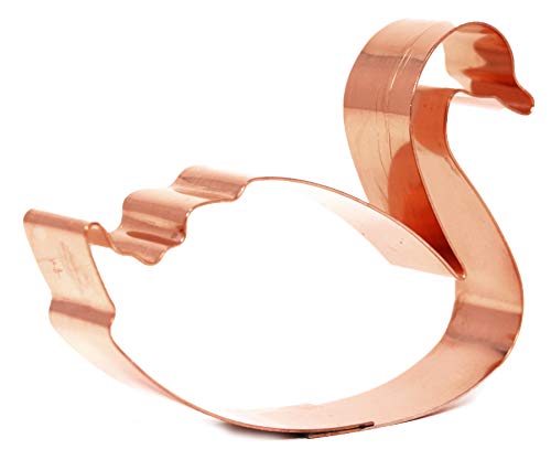 Swan Cookie Cutter 4 Inch - Handmade Copper Baking Tool for Holiday & Crafting