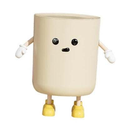 12 L Standing Waterproof Trash Can with Lid - Modern Waste Bin for Home & Entryway