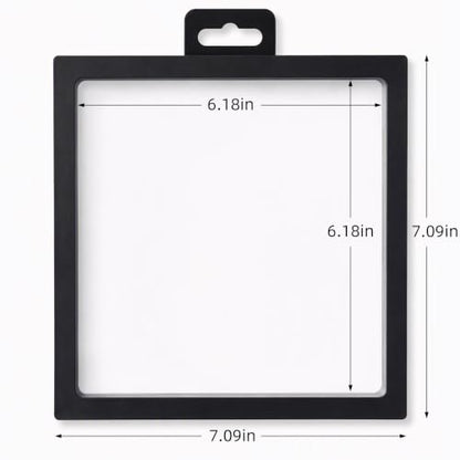 3D Floating Display Case Wall Mount 7.09x7.09 in Double Film Frame for Jewelry Medals