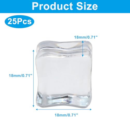 25 Pcs Clear Acrylic Fake Ice Cubes 0.71 inch for Decor, Vase Fillers & Photography Props - Variation of THIS listing