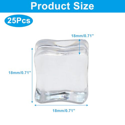 25 Pcs Clear Acrylic Fake Ice Cubes 0.71 inch for Decor, Vase Fillers & Photography Props - Variation of THIS listing