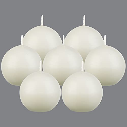 7 Pieces Round Unscented Candles - Decorative Ball Candles for Weddings Parties