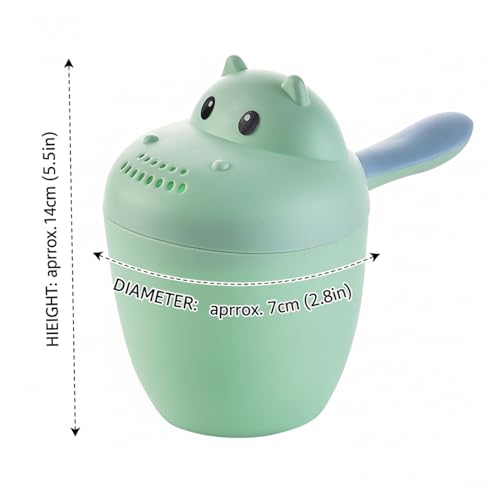 Baby Bath Rinse Cup with Hippo Design - Gentle Water Pourer for Kids