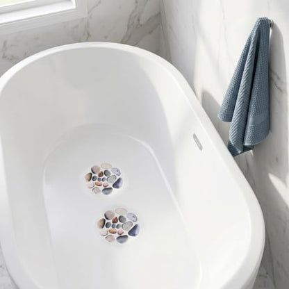 10pcs Anti Slip Shower Stickers with Scraper for Bathroom Safety