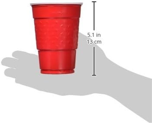 Hefty Easy Grip Party Cups - Durable Red Disposable Cups | 50 Count for Easy Entertaining