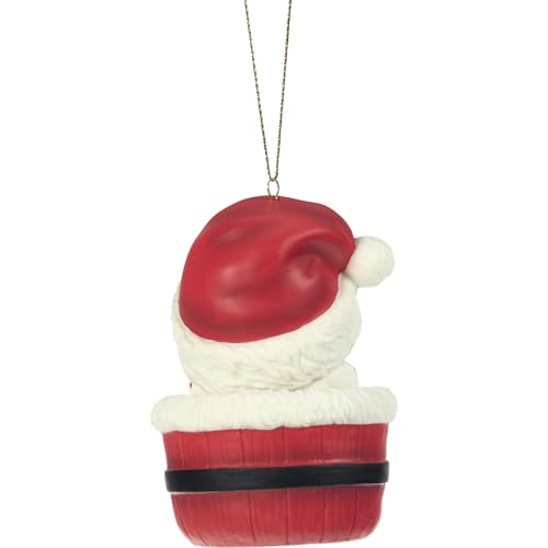 Baby's First Christmas Ornament - Bisque Porcelain Keepsake - Santa Baby