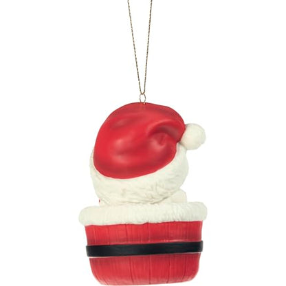 Baby's First Christmas Ornament - Bisque Porcelain Keepsake - Santa Baby