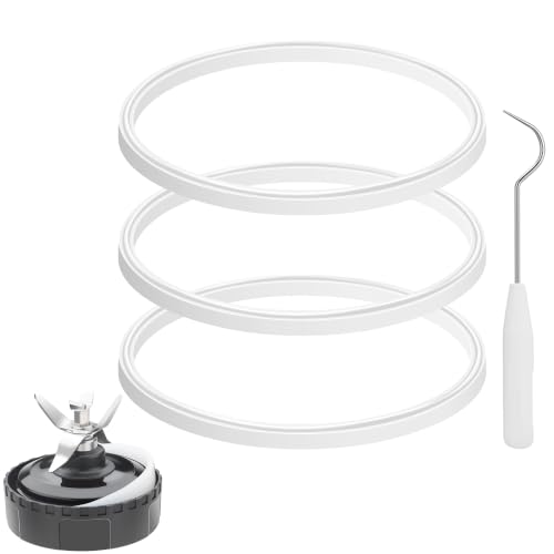 3 Pack Silicone Gaskets Replacement Seal Rings for Ninja Blender 3.23in - Fits 16oz Cups