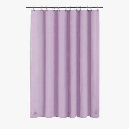 Barossa Design Shower Curtain Liner with 6 Magnets - Clear Plastic Shower Curtain Liner, See Through Vinyl Bath Curtain with Metal Grommets for Bathroom - Clear, 70x72