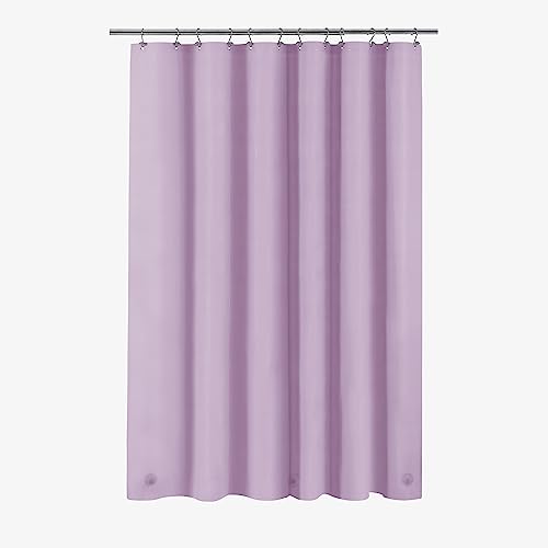 Barossa Design Shower Curtain Liner with 6 Magnets - Clear Plastic Shower Curtain Liner, See Through Vinyl Bath Curtain with Metal Grommets for Bathroom - Clear, 70x72