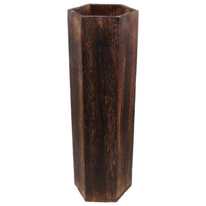 Rustic Wooden Umbrella Stand - Large Capacity Indoor Barrel Shape Organizer