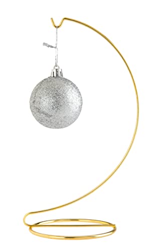 Gold Metal Ornament Display Stand - 10 Inch Tall for Christmas, Glass Terrariums, and Crafts - Pack of 6