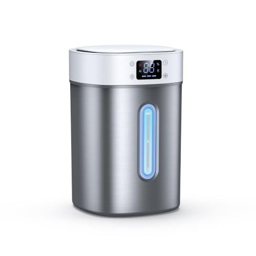 Large Stainless Steel Humidifier for Bedroom and Home, 4L Tank, Night Light & Timer