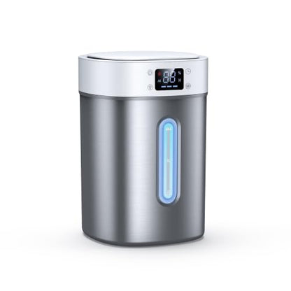 Large Stainless Steel Humidifier for Bedroom and Home, 4L Tank, Night Light & Timer