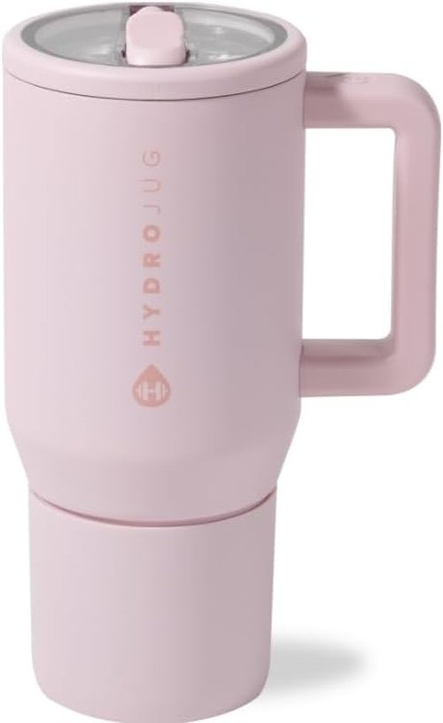 HydroJug Kids - 20 Oz Insulated Water Bottle with Flip Straw & Handle | Durable & Leak-Proof | Pink Sand