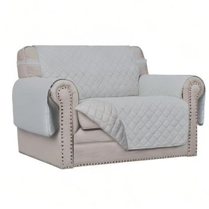 Easy-Going Oversized Chair Sofa Slipcover Reversible Sofa Cover Water Resistant Couch Cover Furniture Protector Cover with Elastic Straps for Pets Dog (Oversized Chair, Light Gray/Light Gray)