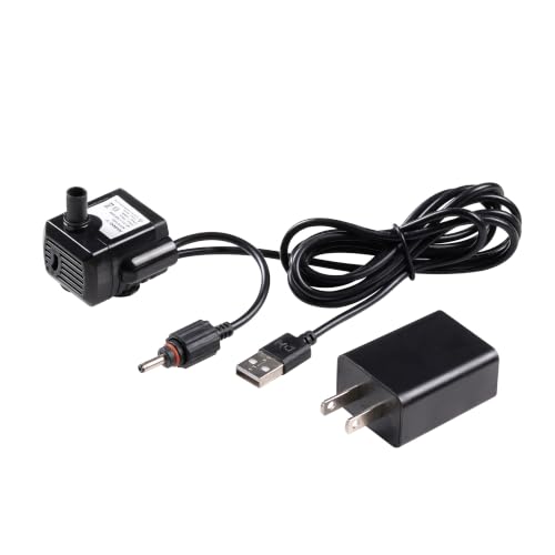 Replacement USB Water Pump for Indoor Fountain - Compatible with Models RJ-23034, RJ-22028N-1, RJ-23061, RJ-21116N-1