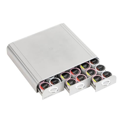 Mind Reader Coffee Pod Organizer, 36 Capacity, Silver