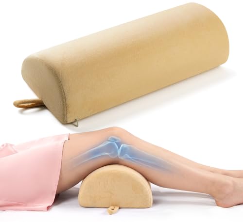 Knee Pillow for Back Sleepers Memory Foam Leg Support for Back Pain Yellow