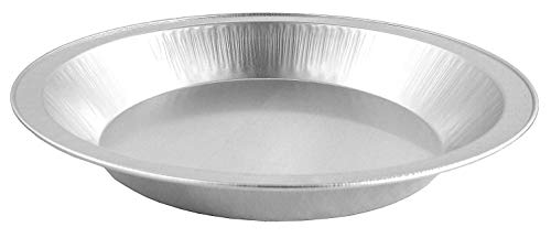 PACTOGO 9" Disposable Heavy Smooth-Wall Aluminum Foil Pie Pans (Pack of 10)