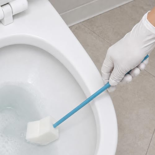 Disposable Toilet Brush Set - 15-Inch Long with No-Touch Disposal & Reusable Sponge Head - 20 Pack Variation 20