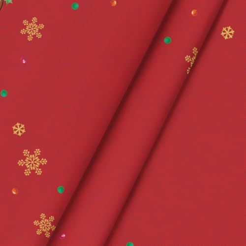 Christmas Tablecloth 90x90 Inch Round Red Cartoon Gingerbread Stars Washable Party Decor