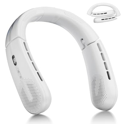 Portable Neck Fan with LED Display, 4 Speeds, 5200mAh Rechargeable Battery