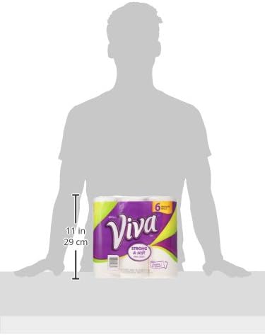VIVA Choose-A-Sheet Paper Towels - Soft & Strong Cloth-Like Texture - 6 Regular Rolls for Ultimate Clean