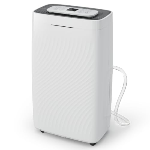 Tehanld 81 Pint Dehumidifier for Basement White with Drain Hose