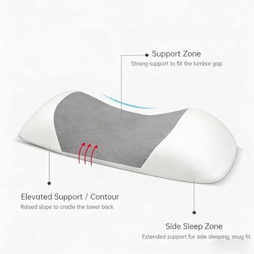 Alignex Pro Sciatica Pillow Grey-A Lumbar Support for Spinal Decompression