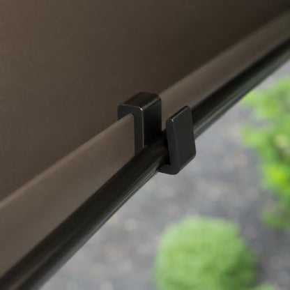 Outdoor String Light Clips for Pergolas - No Drill Wire Management Hooks, Black, 30 Pack