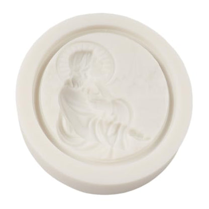 Jesus Cameo Silicone Fondant Mold for Cake Decorating - Style H