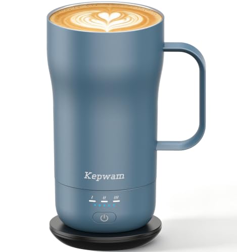 Kepwam Heated Coffee Mug T4 - 16oz Smart Mug with Constant Temperature Control - Steel Blue