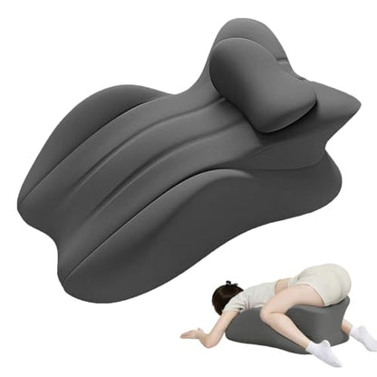 Dark Gray Memory Foam Wedge Pillow for Reading and Support - Intimacy Positioning Pillow