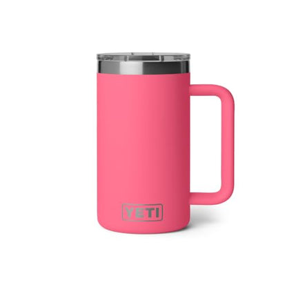 YETI 24 oz Ceramic Lined Stackable Mug - Tropical Pink, Insulated Travel Coffee Cup