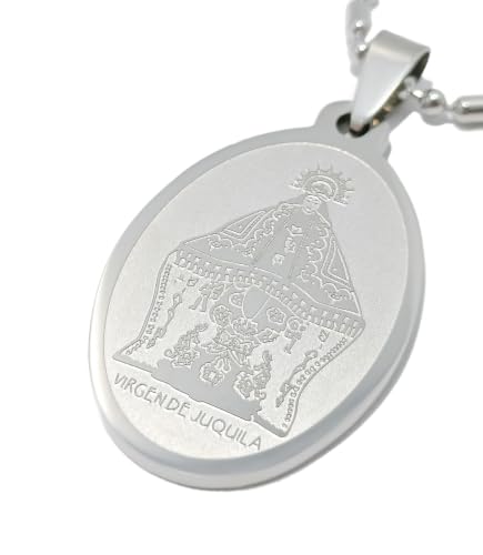 Virgin Stainless Steel Religious Pendant with 60cm Chain - Juquila Model 373