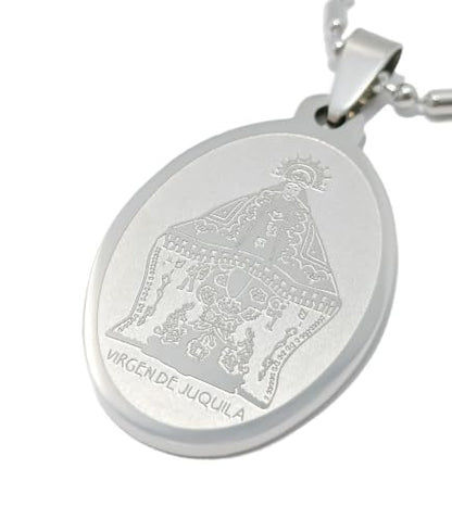 Virgin Stainless Steel Religious Pendant with 60cm Chain - Juquila Model 373