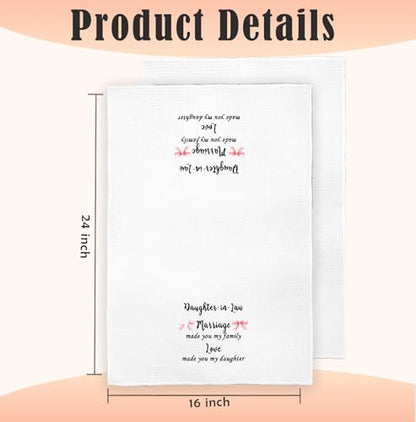 Mom Daughter-in-Law Gifts Kitchen Towels Decorative 16x24 Inches - Mother’s Day Birthday Gift