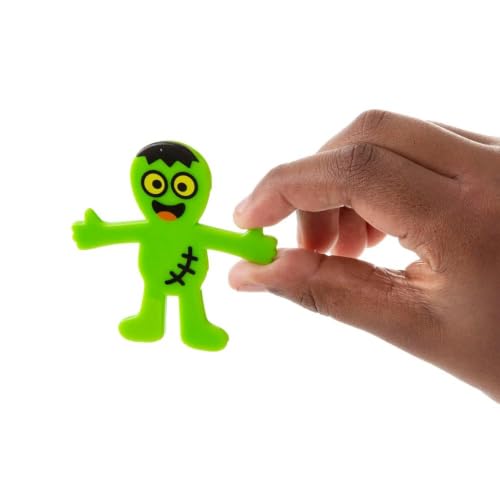 Mini Halloween Toys Bulk Pack - Bendable Spooky Character Figures for Party Favors