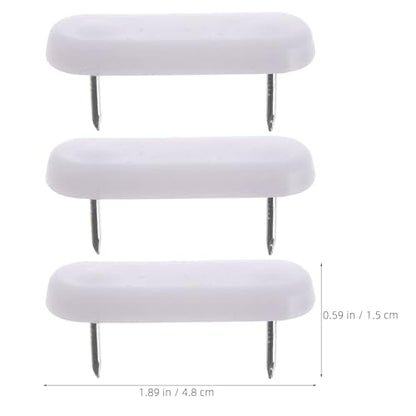 50 Pack Bed Skirt Pins with Double Peg for Indoor Furniture and Upholstery