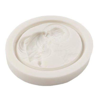 Jesus Cameo Silicone Fondant Mold for Cake Decorating - Style H