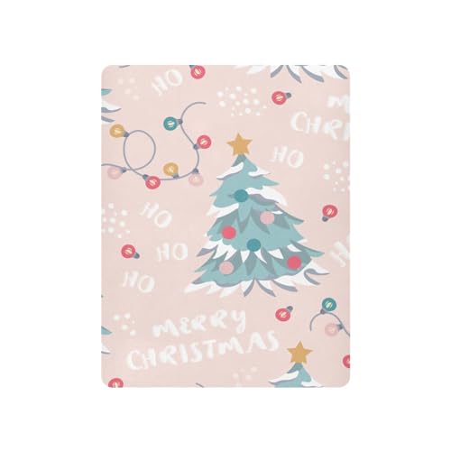 Mini Fitted Baby Crib Sheet A03 - Soft & Elastic Baby Bed Sheet for Toddler & Playard, Christmas Pattern