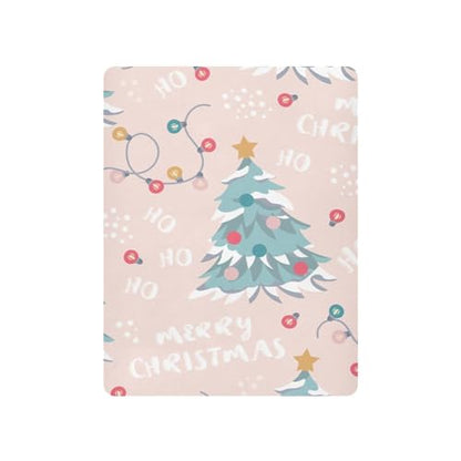 Mini Fitted Baby Crib Sheet A03 - Soft & Elastic Baby Bed Sheet for Toddler & Playard, Christmas Pattern