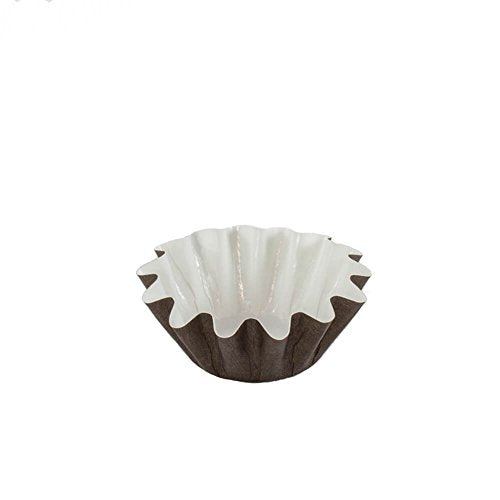 Pastry Chef's Boutique Brioche Floret Paper Baking Cups - Small Size - Brown - 50 Pcs -1 3/4'' Base x 3'' Top x 1 1/4'' High