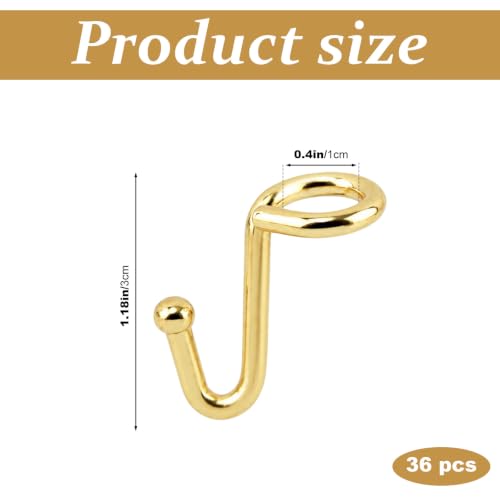 Gold 36 Pack Metal Clothes Hanger Connector Hooks Space Saver Closet Organizer