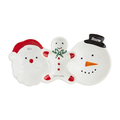 Christmas Serving Tray with Holiday Characters, 5.5 x 11.5 Inches
