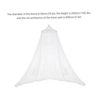 Princess Lace Bed Canopy - No Assembly Mosquito Net for Beds, White 23.6x102.4x315 Inches